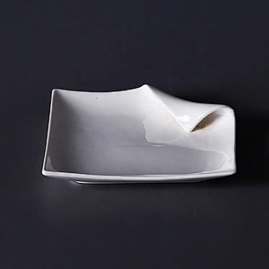 China supplier white tableware wholesale square porcelain ceramic dinner plates set for wedding