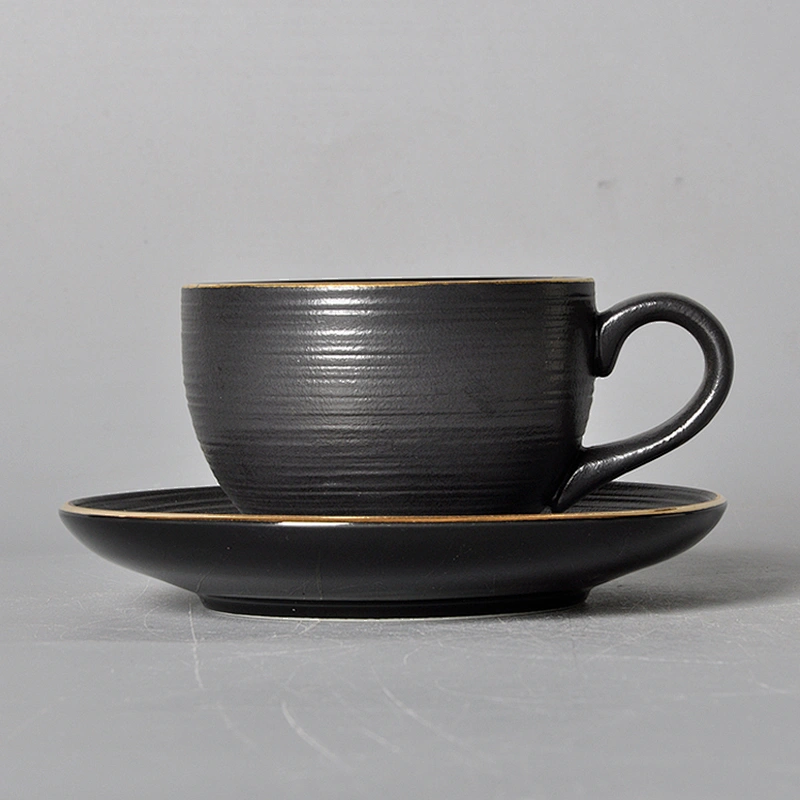 wholesale high quality matt black small coffee cup restaurant ceramic tea espresso cup