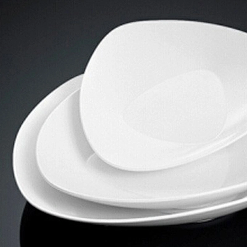 P&T porcelain factory triangular plates ,deep plates, salad plates