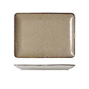 Chaozhou High Qulity In Stock Red Charger Plates, Hotel Under Glazed Rectangular Plate For Wedding