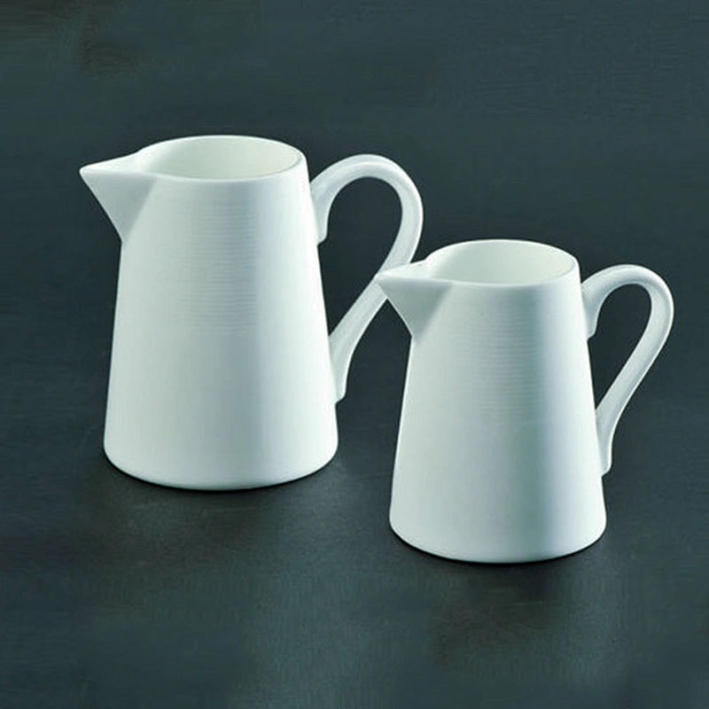 P&T One Stop Hotel Supply Porcelain Tableware Ceramics Creamer Table Milk Jug Crokery Restaurant Creamer Hotel Dinnerware Sale