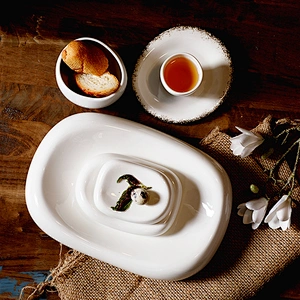 P&T Royal Ware white round restaurant ceramic porcelain plates and bowls
