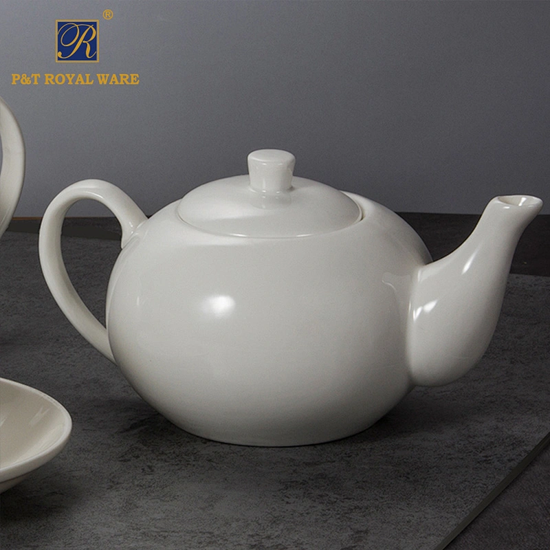 P&T Royal Ware White 500ml Porcelain Teapot Coffee Pot with Lid