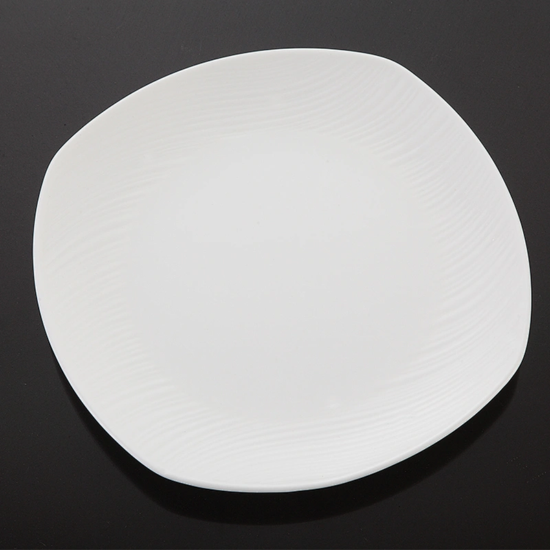 Wholesale oem restaurant hotel porcelain white bone china square plate for sale