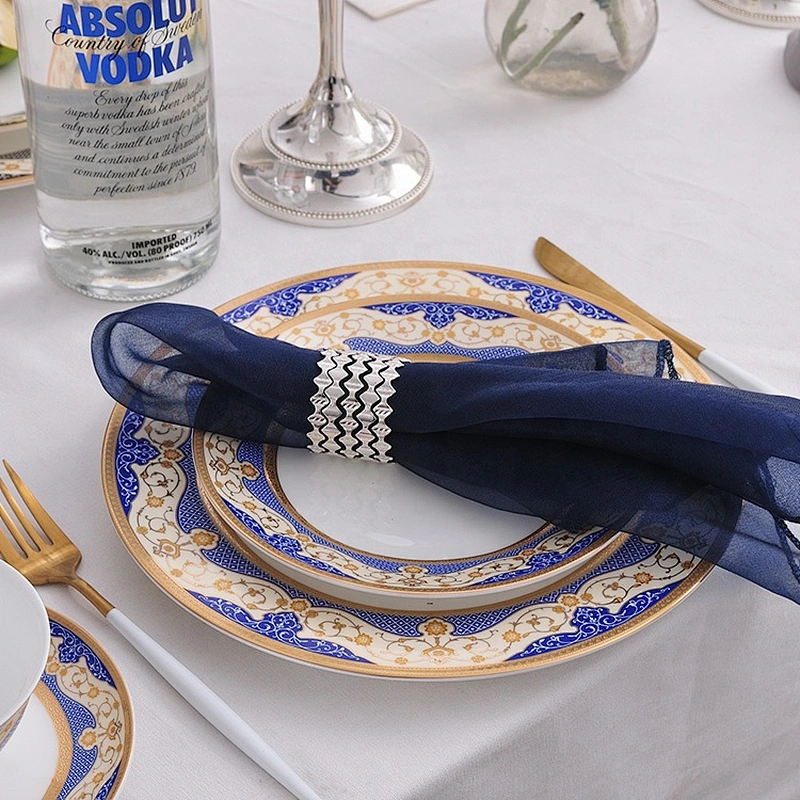 manufacturer gold rim banquet event ceramic bone china dinnerware