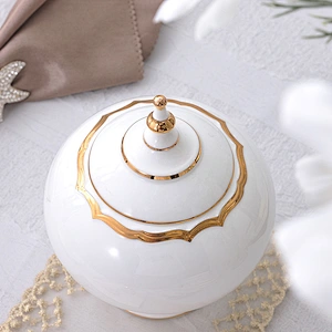 luxury european style high-grade gold rim bone china tableware sets dinnerware