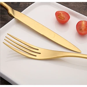 P&T tableware , gold cutlery stainless steel cutlery cutlery set