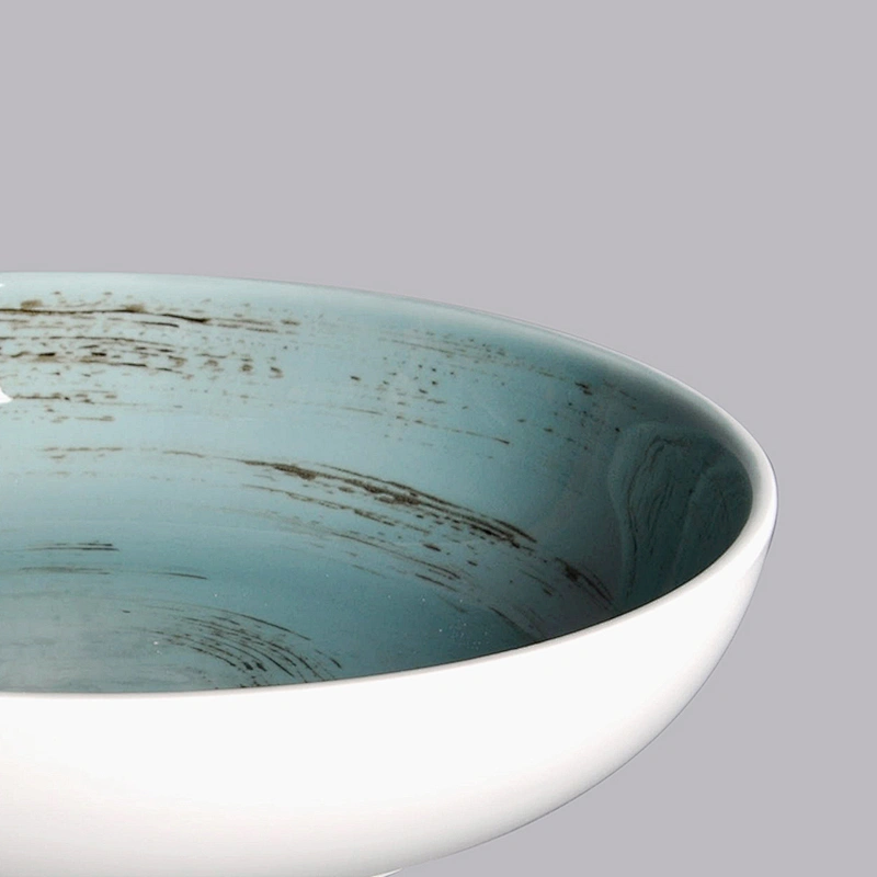 cheap mexican personalized unique restaurant porcelain round serving salad bowl