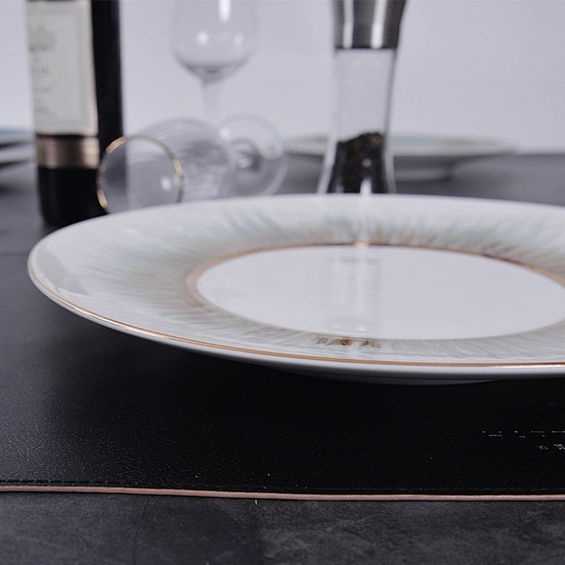 P&T Fancy Colored Charger Plates with Gold Rim,Reactive Color for Multiple Occasions Use.