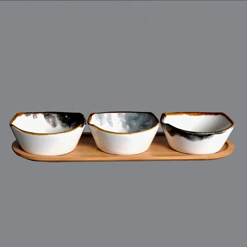 White porcelain saucer dish ceramics bowls for snacks