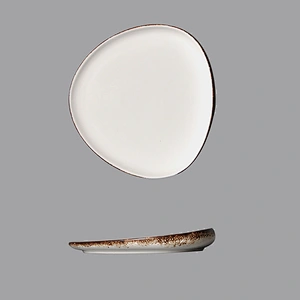 Wholesale Price Glazed Porcelain White Tableware Restaurant Catering Triangle Ceramic Plates