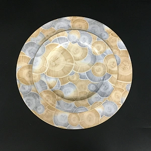 P&T Royal Ware wholesale luxury gold rim marble marble cup plate dessert cake plate
