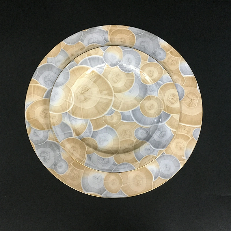 P&T Royal Ware wholesale luxury gold rim marble marble cup plate dessert cake plate