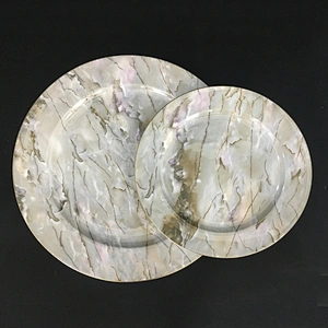 luxury design bone china ceramic hotel restaurant marble dinnerware set