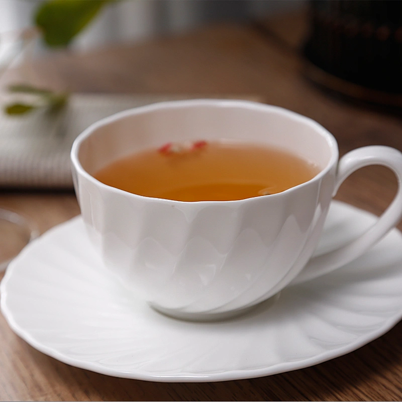 P&T Royal Ware wholesale custom personalized logo white bone china ceramic cappuccino cups