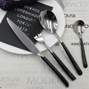 P&T Stainless Steel Silver and Gold Cutlery Set for Hotel