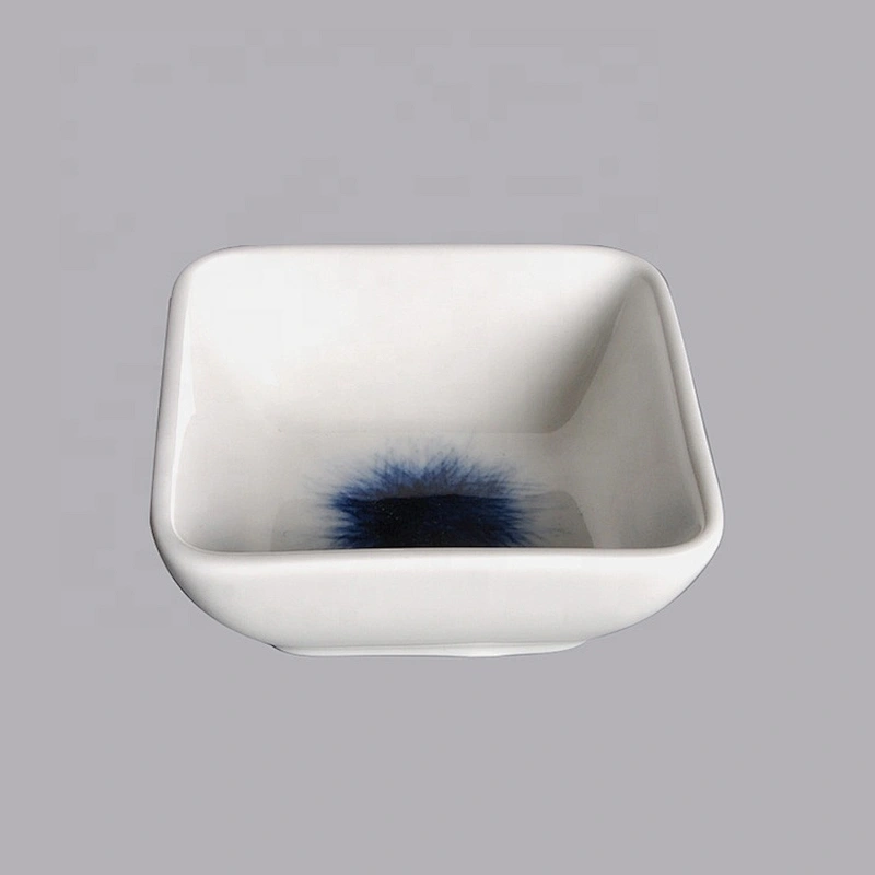 Wholesale Japanese style Square Ceramic Porcelain Tasting Bowl Dishes