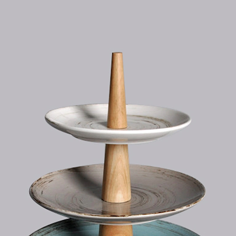 Serving Display Stand restaurant ceramic Porcelain three layers fruits dessert cake holder dishes plates