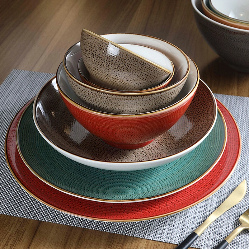 Smooth Glaze Table Top Tableware, China Hotel Under Glaze Blue Ceramic Plate Soup Plate