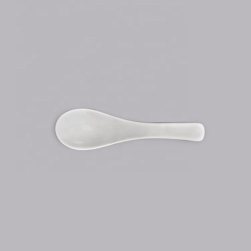 high quality wholesale small white ceramic tasting porcelain spoon