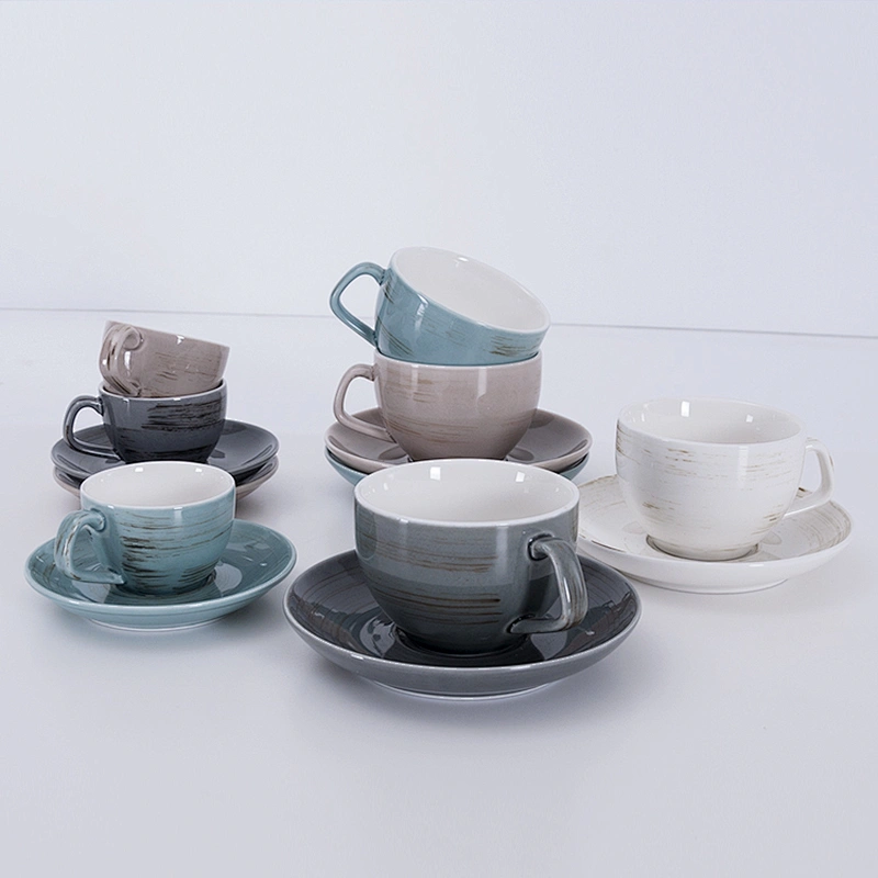 Wholesale White Porcelain On Glazed Tableware Cup Wholesale  Coffee Tea Sets