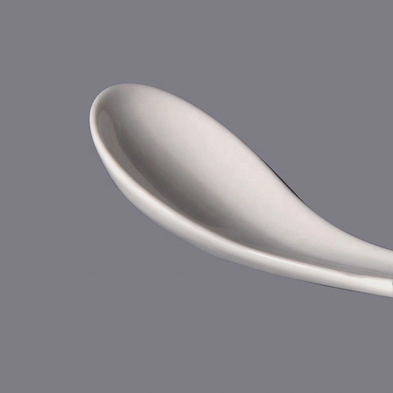 P&T Royal Ware factory white and brown porcelain ceramic soup serving spoon