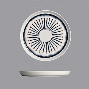 wholesale hotel restaurant round japanese style ceramic salad plate