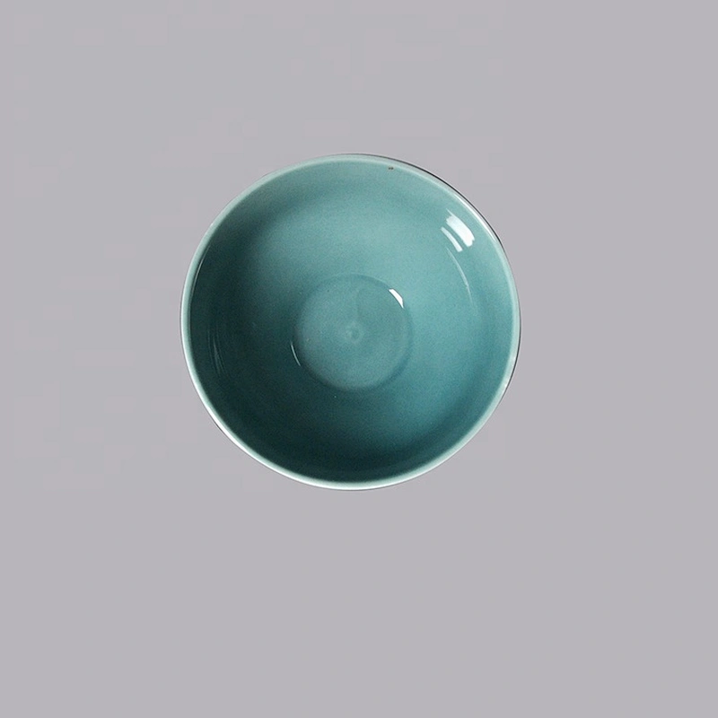 small japanese Nordic blue round porcelain restaurant salad curry ceramic soup bowls