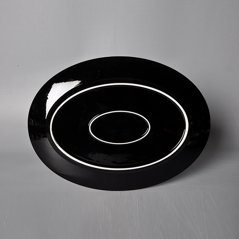 Nordic Oval plate ceramic dish  oval shape hotel ceramic plate serving plate