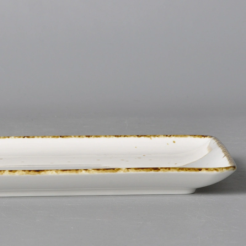 P&T ROYAL WARE  Warm Tones  New Design Smooth Grazed Table Top Rectangle Ceramic Restaurant Hotel catering  Plates Dinner Plate