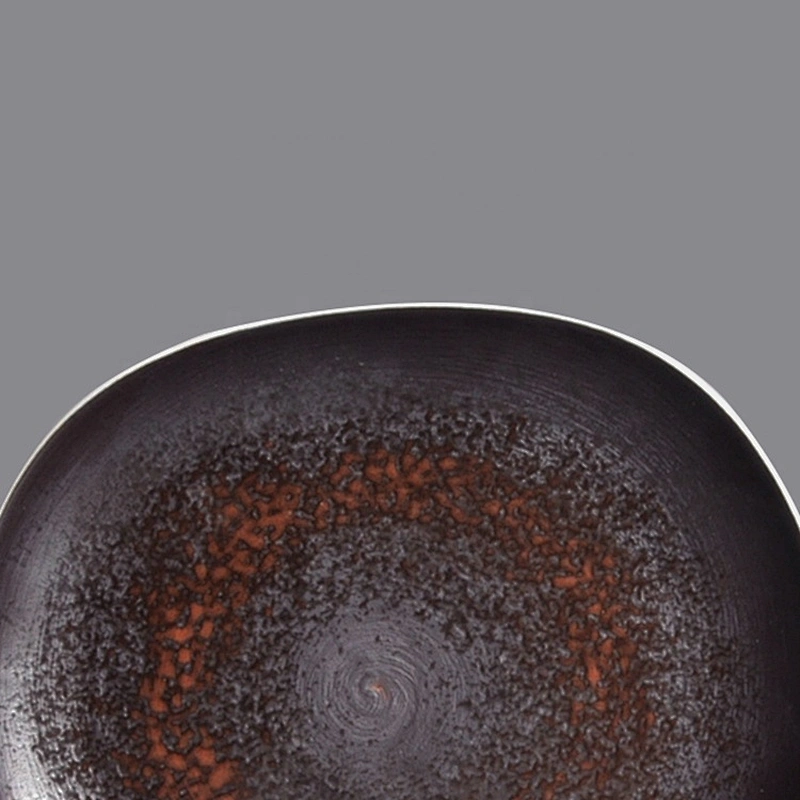 wholesale porcelain restaurant matte rust glazed dinner chafing dishes plates ceramic