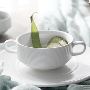 PITO China  Hotel Tableware Supplier White  Porcelain Soup Bowl Pasta Bowl For Buffet
