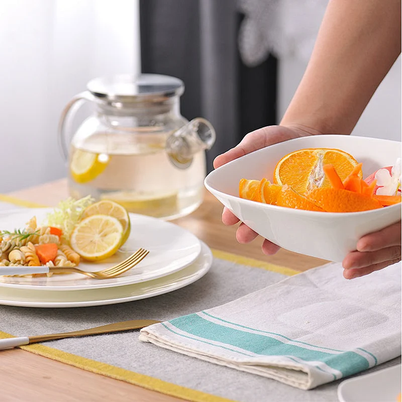Wholesale products porcelain ceramics tableware new design durable hotel white bone china dinnerware
