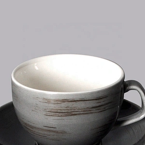 wholesale white vintage round ceramic coffee tea cup and saucer set porcelain