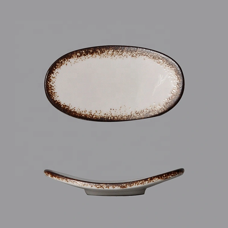 wholesale oval porcelain ceramic chopstick stand rest holder