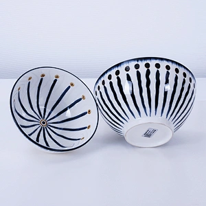 P&T royal ware custom new design white blue restaurant japanese style porcelain tableware
