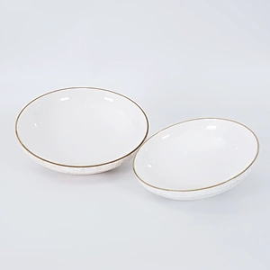 Hotel Cracking Glaze Salad Bowl, Chaozhou Good Quality In Stock Handmade Stoneware Soup Bowl