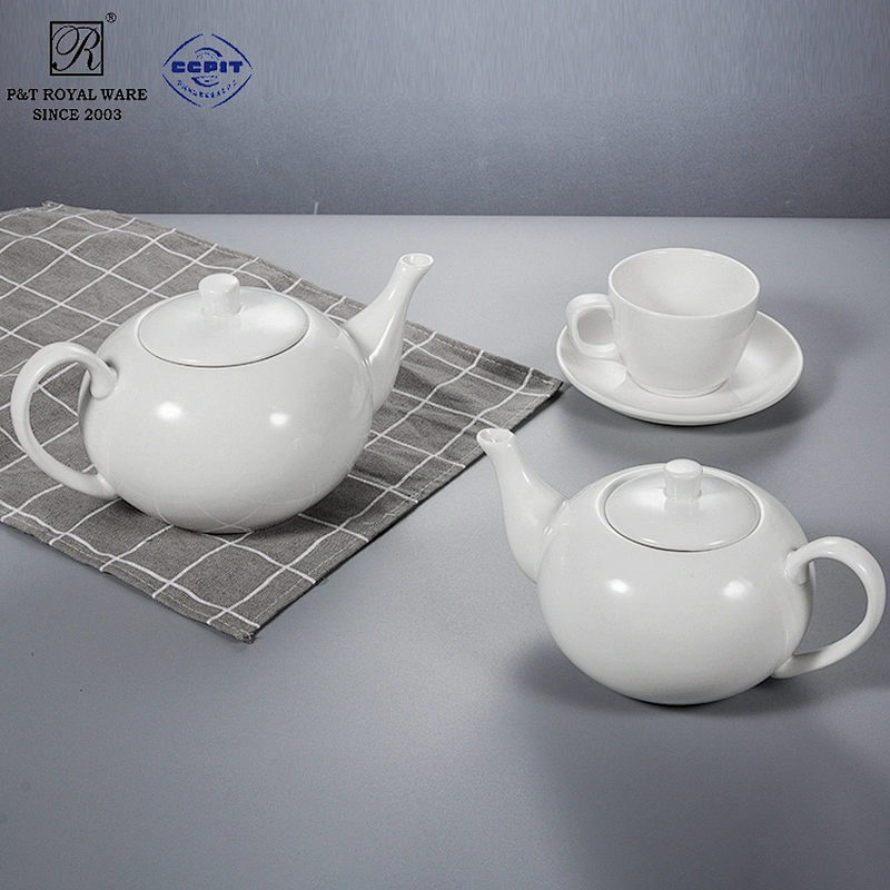2020 P&T Royal Ware  porcelain tea pot, ceramics stock coffee pot, hotelware airline ceramics pot white coffee pot for cafe