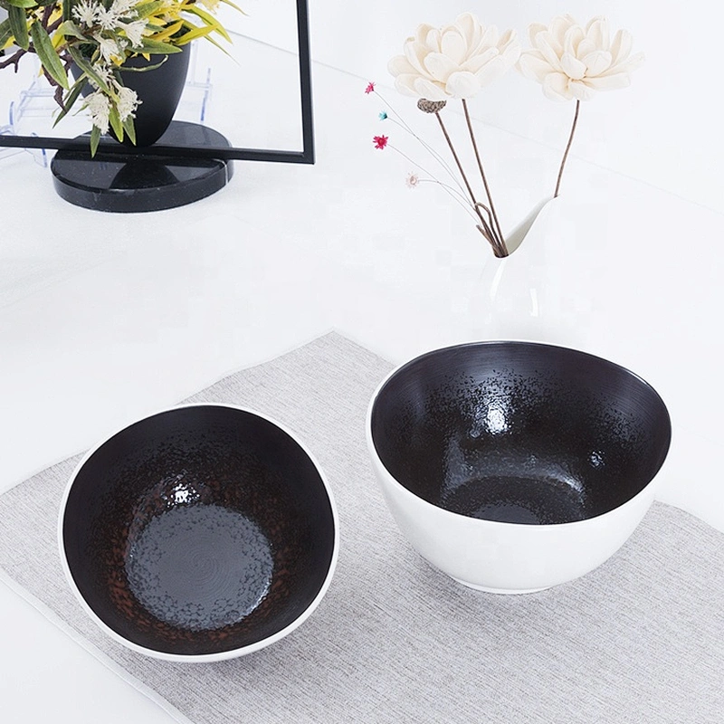 factory bulk custom printed glazed irregular restaurnat porcelain white matte ceramic bowl
