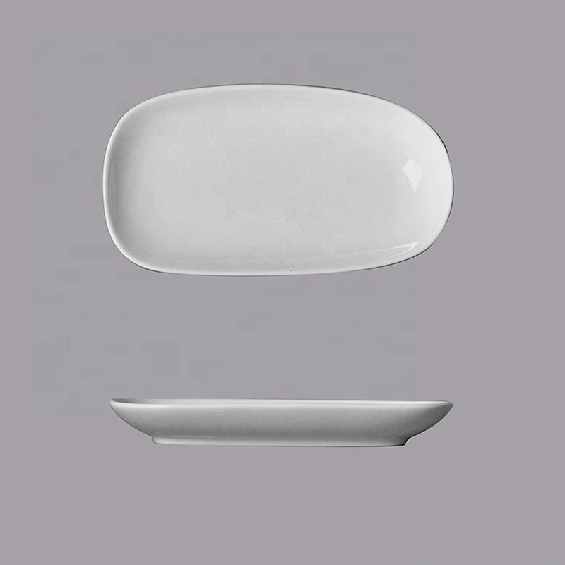 wholesale custom Ceramic restaurant Porcelain white towel dish