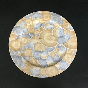 P&T Royal Ware wholesale luxury gold rim marble marble cup plate dessert cake plate