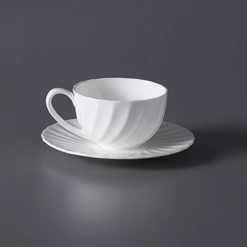 P&T Royal Ware wholesale custom personalized logo white bone china ceramic cappuccino cups