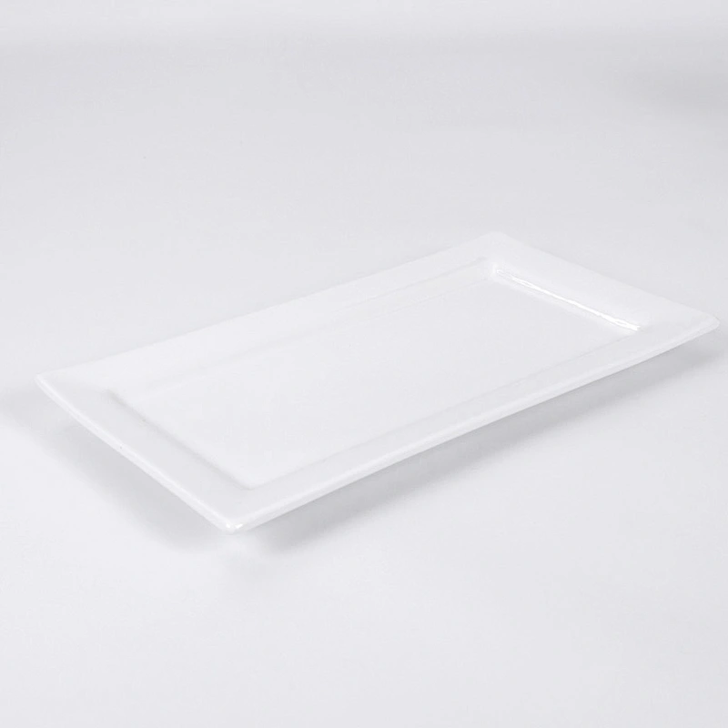 Factory Wholesale Price Restaurant Ceramic Rectangle Plates and Dishes Porcelain Sushi Plate for Sale
