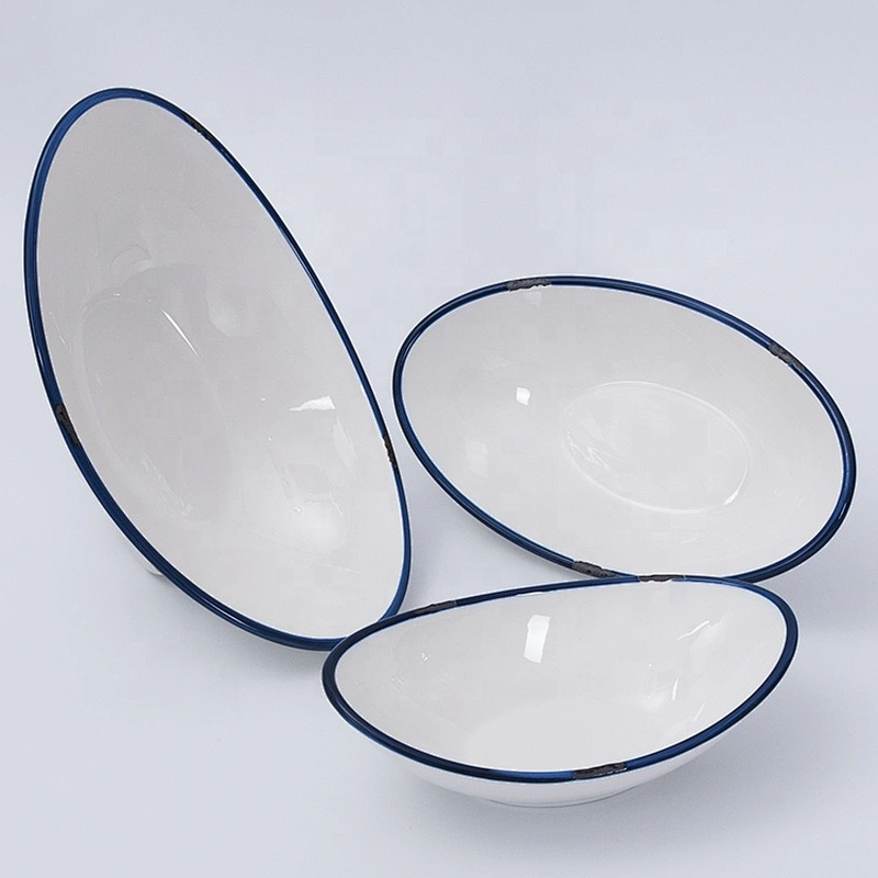 Oem Stock Ingots Shape Tableware Tapas Snack Salad Ceramic Bowl