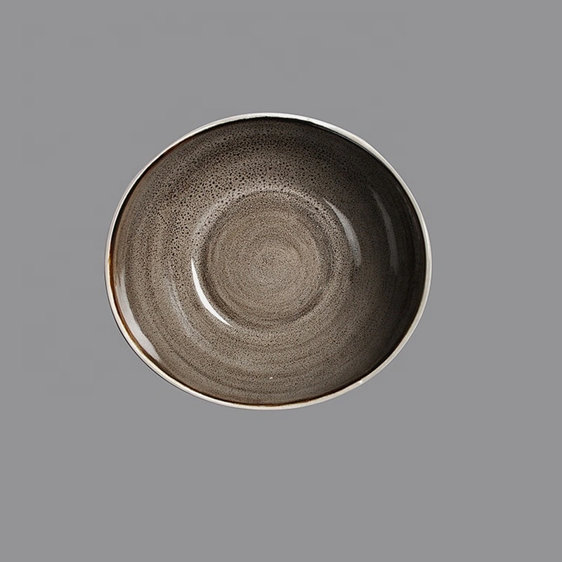 wholesale grey white ceramic ingot porcelains rice cereal appetizer bowl