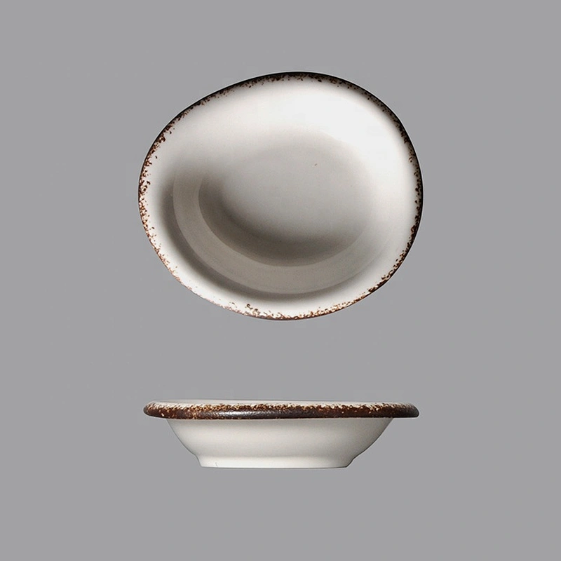 P&T Royal Ware wholesale glazed round porcelain ceramic soy sauce dish