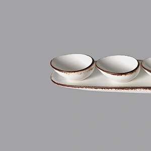 custom glazed restaurnat hotel porcelain ceramic sauce snack bowl with plate