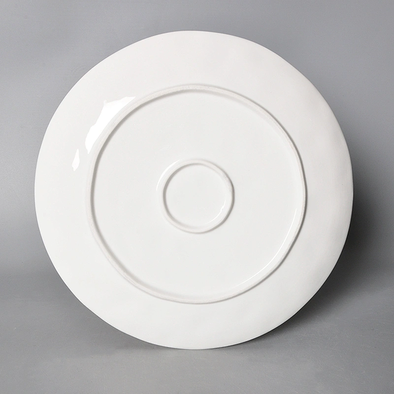 wholesale butterfly pattern white crockery tableware chinese porcelain dish hotel used round ceramic plate for restaurants