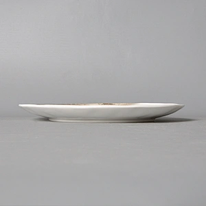 wholesale butterfly pattern white crockery tableware chinese porcelain dish hotel used round ceramic plate for restaurants