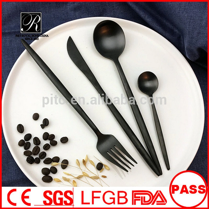 Wholesale cutlery stainless steel knife and forks Vintage gold cutlery for wedding banquet